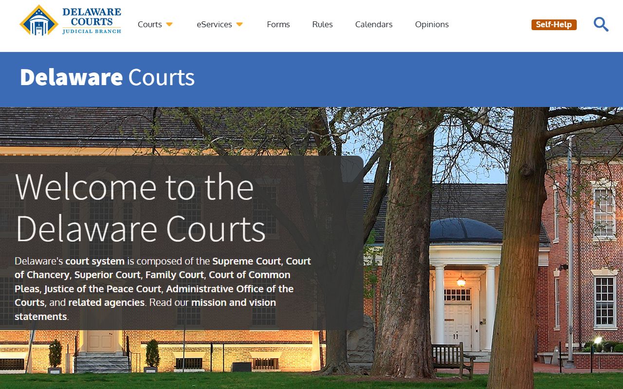 Delaware Courts state judiciary homepage